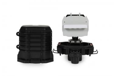 Cierre de Empalme FTTx segundo nivel para 8 acopladores SC simplex grado IP68 Clamp-Block  para 12 empalmes (incluye charolas)