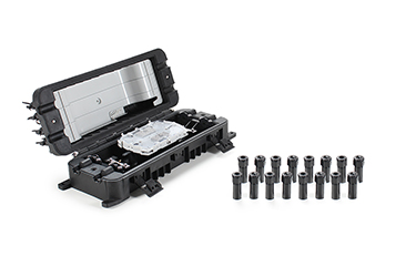 Cierre de Empalme QuickNap para 16 Acopladores SC Simplex y 144 Empalmes grado IP67 Clamp-Block (incluye charolas)