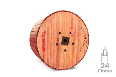 Carrete de 4km de Fibra Optica Mini ADSS Monomodo 9/125 de 24 hilos Semi-Seco