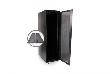 Gabinete de piso 42 unidades profundo con puerta ventilada y de doble sección